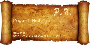 Peyerl Noémi névjegykártya